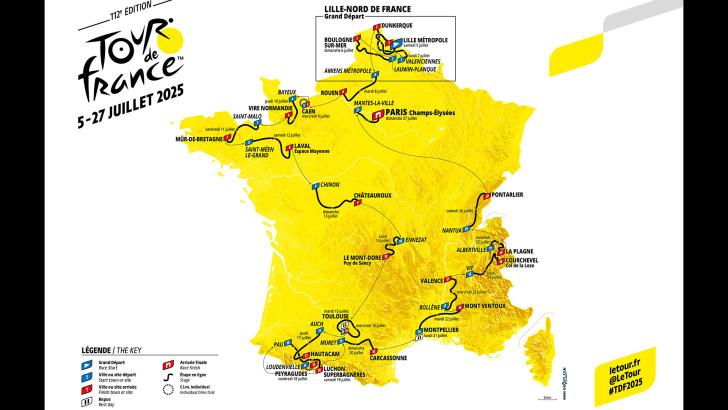 Le parcours du Tour de France 2025